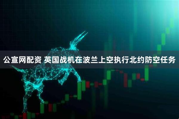 公宣网配资 英国战机在波兰上空执行北约防空任务